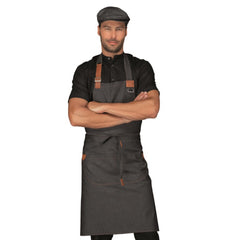 Grembiule Pettorina con Tasche Isacco Kansas Black Jeans – Personalizzato