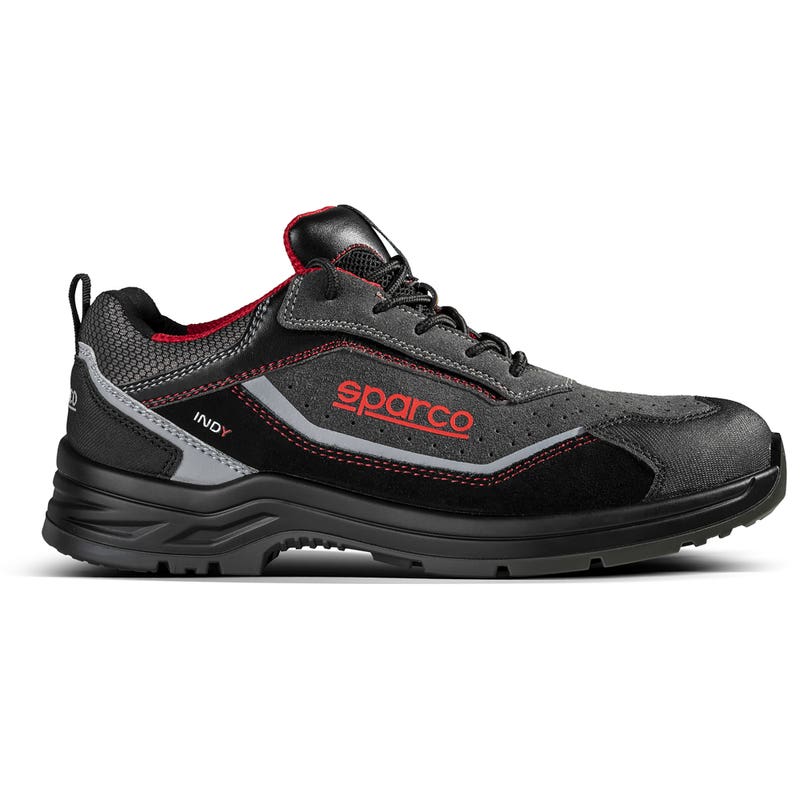 Carica immagine in Galleria Viewer, Scarpe Antinfortunistiche S1PS Sparco Indy Detroit ESD SR FO LG Pelle Scamosciata Traforata
