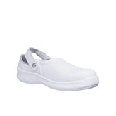 Scarpe Antinfortunistiche Zoccoli da Lavoro SB in Microfibra Bianca – Uomo Donna | Chef, Cuoco, Cucina, Gastronomia, Macellaio, Pasticcere, Panifici | Alba&n W25