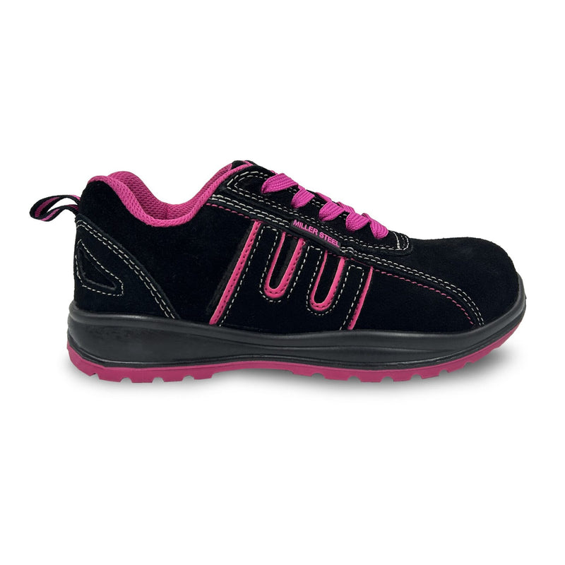 Carica immagine in Galleria Viewer, Scarpe Antinfortunistiche Donna da Lavoro Leggere Miller Steel S1P SRC Basse – Nero