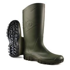 Stivali da lavoro Dunlop in Gomma PVC Verdi K680011 Impermeabili Ginocchio Caccia Pesca Agricoltura Uomo Donna