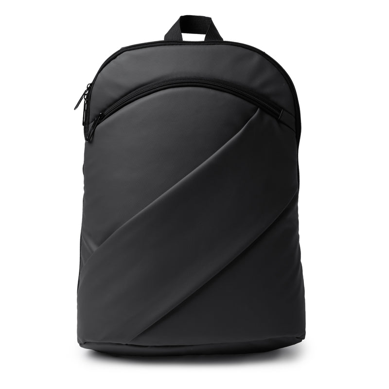 Carica immagine in Galleria Viewer, Zaino in Pelle PU Porta PC 15" con Zip Curva e Cinghia Trolley STAMINA LIAM MO1756