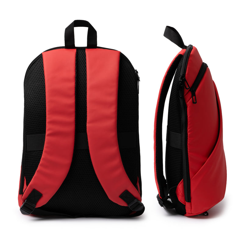 Carica immagine in Galleria Viewer, Zaino in Pelle PU Porta PC 15" con Zip Curva e Cinghia Trolley STAMINA LIAM MO1756
