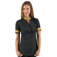 Casacca Donna Isacco Hibiscus – Maniche Corte, Bottoni a Pressione