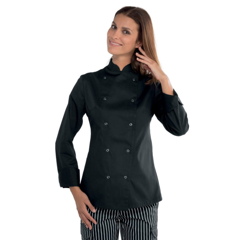 Carica immagine in Galleria Viewer, Giacca Chef Lady Isacco Manica Lunga con Bottoni a Pressione