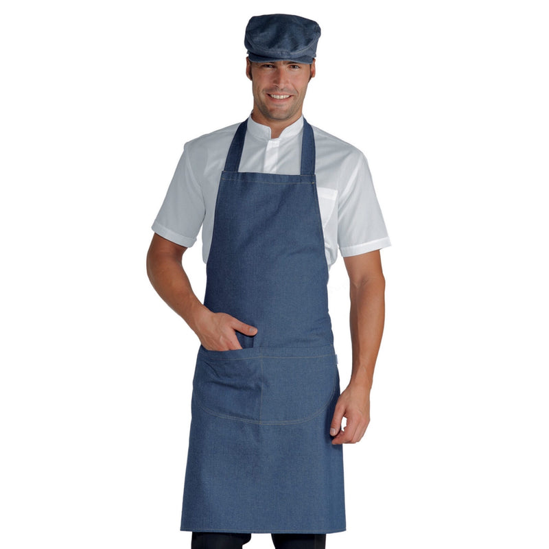 Carica immagine in Galleria Viewer, Grembiule Pettorina Isacco con Tasca Arrotondata – Unisex, Regolabile