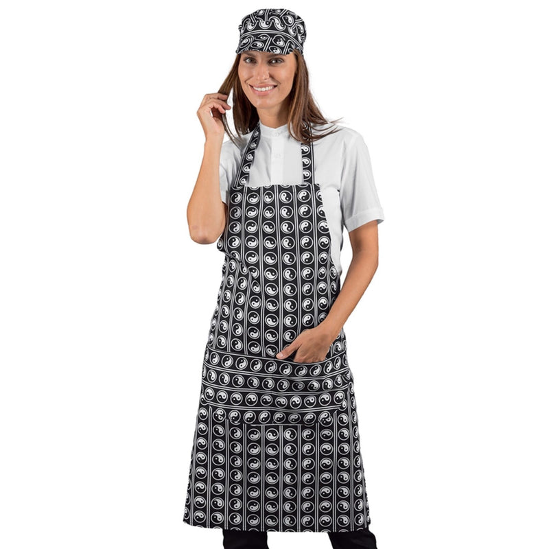 Carica immagine in Galleria Viewer, Grembiule Pettorina Isacco con Tasca Arrotondata – Unisex, Regolabile