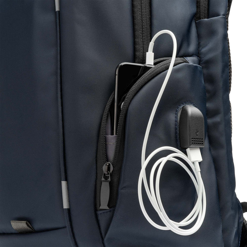 Carica immagine in Galleria Viewer, Zaino in Nylon Porta PC 17" con cavo USB Integrato 24 Litri STAMINA DUKE MO7171