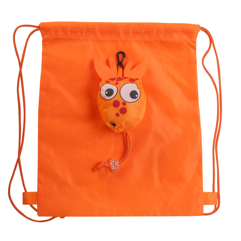 Carica immagine in Galleria Viewer, 10 Pezzi Sacca Pieghevole per Bambini con Tasca Animaletto STAMINA ELANIO 7528