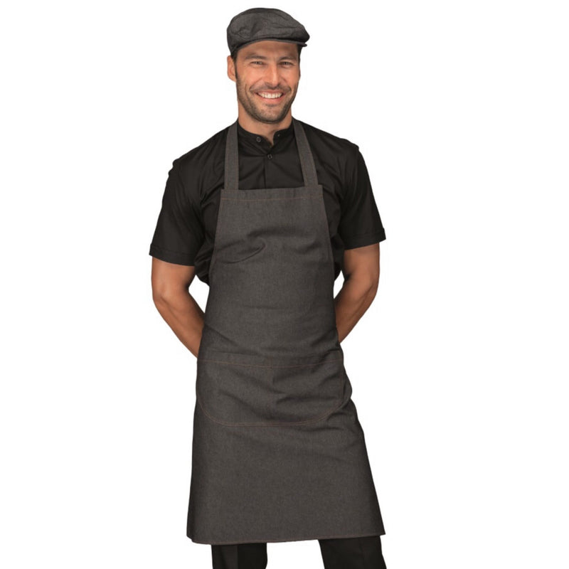 Carica immagine in Galleria Viewer, Grembiule Pettorina Isacco con Tasca Arrotondata – Unisex, Regolabile