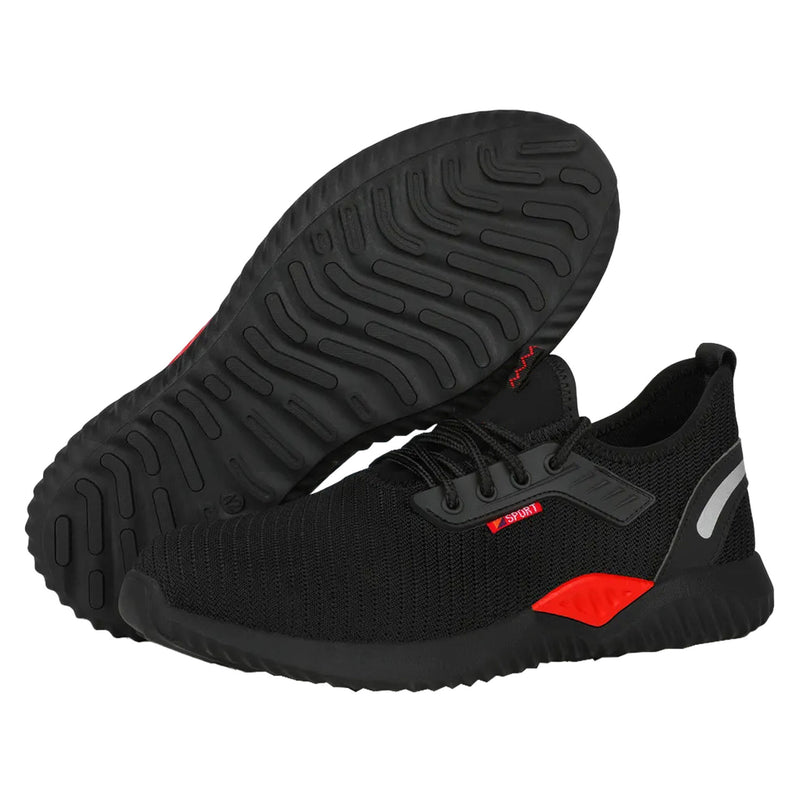 Carica immagine in Galleria Viewer, Scarpe Antinfortunistiche Leggere Traspiranti Teamwork S1P SRC – Basse Nero con Puntale e Lamina