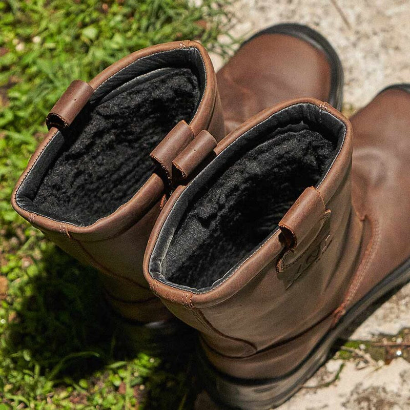 Carica immagine in Galleria Viewer, Stivali da Lavoro Antinfortunistici S3 Imbottiti Invernali Impermeabili in Pelle – Uomo Donna | Alba&n CF121SLK Marrone