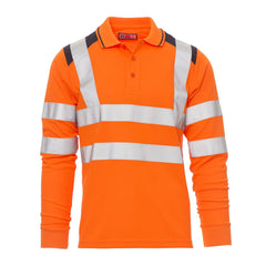 Polo da lavoro Bicolore Alta Visibilità Uomo con Bande Riflettenti Payper Guard+Winter
