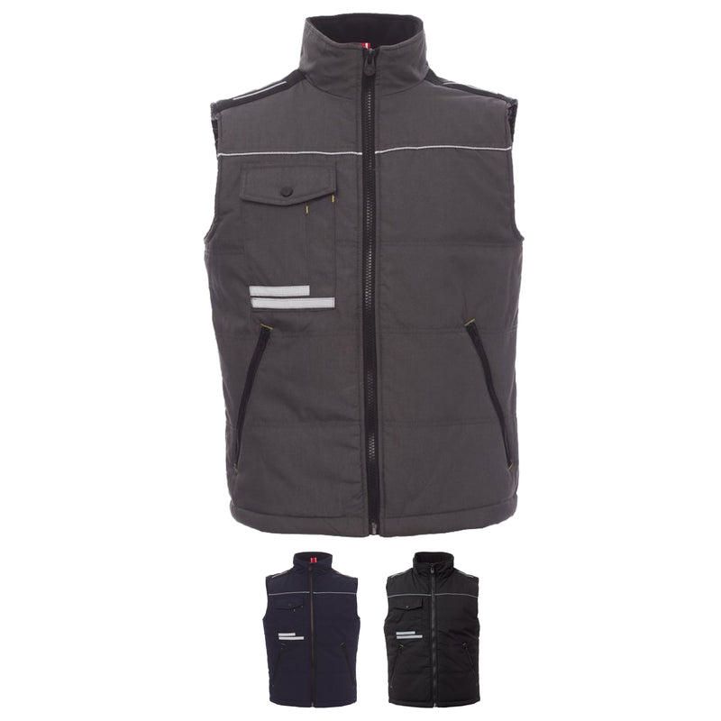 Carica immagine in Galleria Viewer, Gilet Uomo Imbottito Multitasche Techno Cotton con Bande Riflettenti Payper Azua 2.0