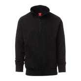 Felpa Uomo TAGLIA-L con Mezza Zip Senza Cappuccio da lavoro Invernale in Cotone Payper Carson Nero Outlet