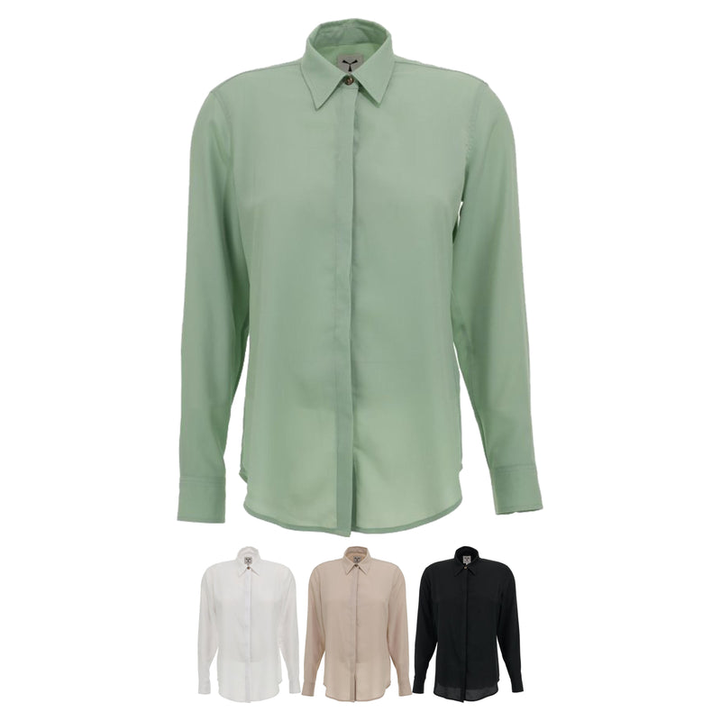 Carica immagine in Galleria Viewer, Camicia Donna in Chiffon Manica Lunga Payper Coraline