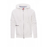 Felpa da Uomo TAGLIA-L con Cappuccio Zip Intera in Cotone Garzato Payper Dallas+ Bianco Outlet