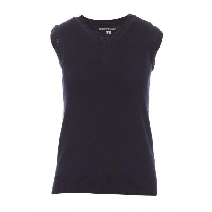 Carica immagine in Galleria Viewer, Maglione Smanicato Donna Scollo a V Cotone Lana Payper Desk Lady