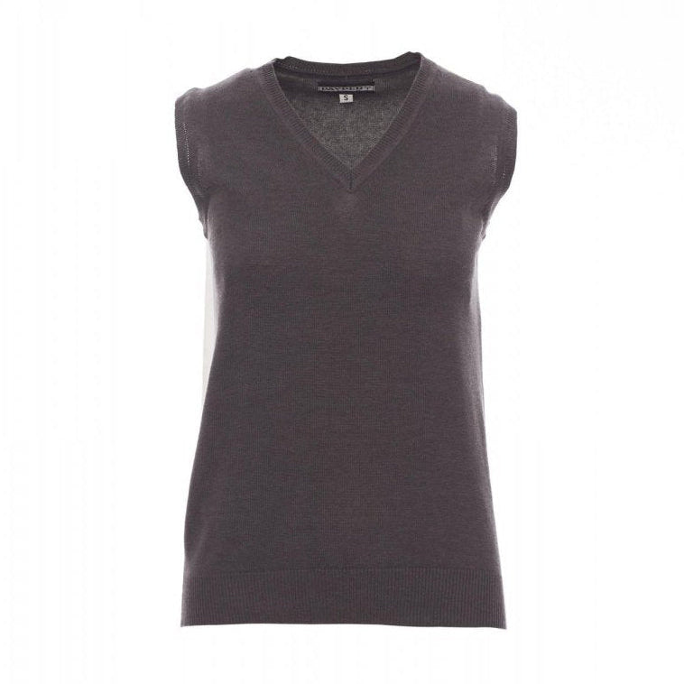 Carica immagine in Galleria Viewer, Maglione Smanicato Donna Scollo a V Cotone Lana Payper Desk Lady