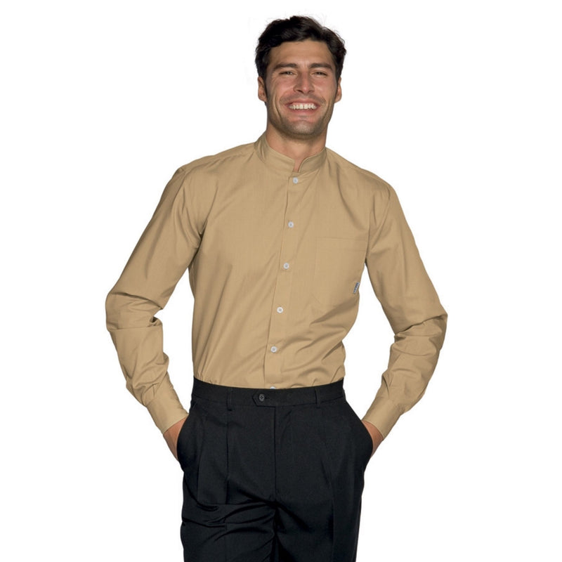 Carica immagine in Galleria Viewer, Camicia Unisex con Colletto Coreano Manica Lunga Isacco Dublino