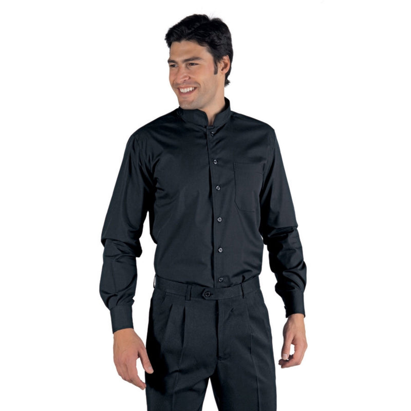 Carica immagine in Galleria Viewer, Camicia Unisex con Colletto Coreano Manica Lunga Isacco Dublino