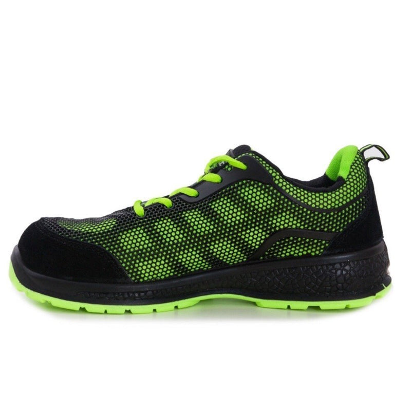 Carica immagine in Galleria Viewer, Scarpe Antinfortunistiche Basse Leggere, Estive Miller Steel S1P SRC – Nero Verde Uomo
