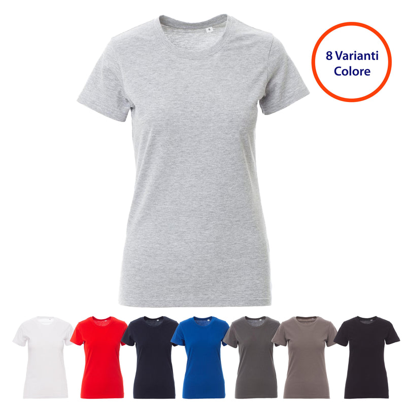 Carica immagine in Galleria Viewer, T-Shirt Donna Girocollo in Cotone Jersey Neutra Payper Free Lady