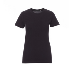 T-Shirt Donna TAGLIA-S Sfiancata Girocollo in Cotone Jersey Neutra Payper Free Lady Nero Outlet