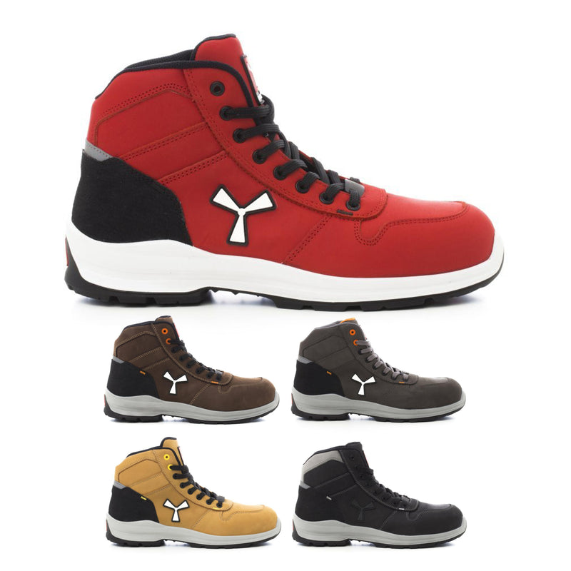 Carica immagine in Galleria Viewer, Scarpe antinfortunistiche uomo alte pelle nabuk resistenti S3-NBK Payper Get Force Mid