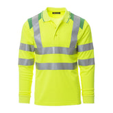 Polo da lavoro Bicolore Alta Visibilità Uomo con Bande Riflettenti Payper Guard+Winter