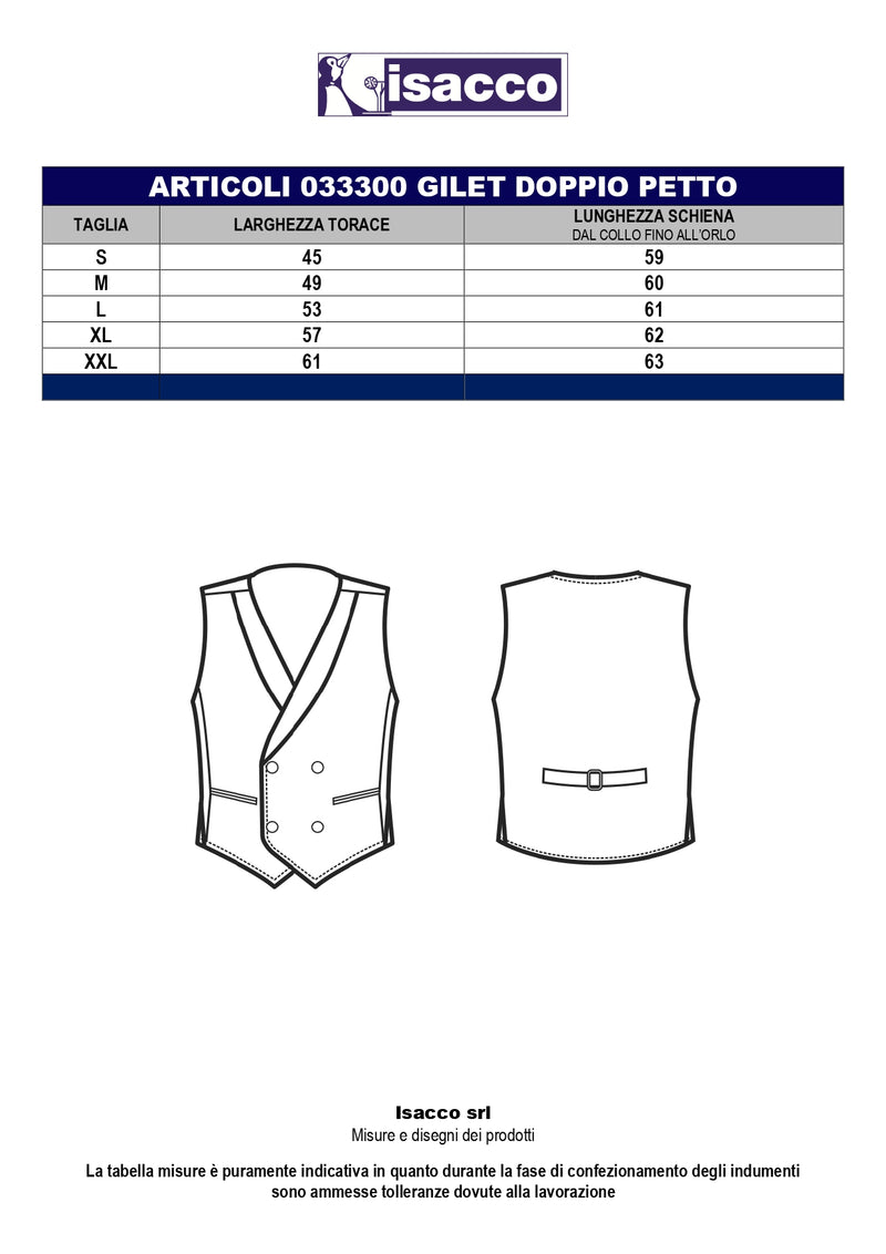 Carica immagine in Galleria Viewer, Gilet Doppiopetto Unisex Chiusura Gemello Isacco Elegante da Sala