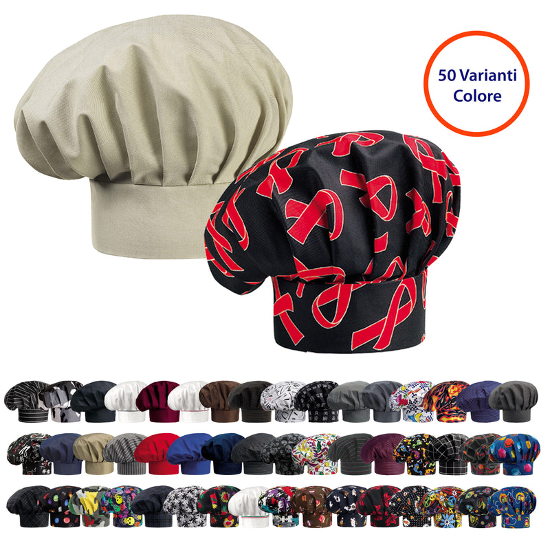 Carica immagine in Galleria Viewer, Cappello Chef Unisex Regolabile con Velcro 100% Cotone Egochef Hat