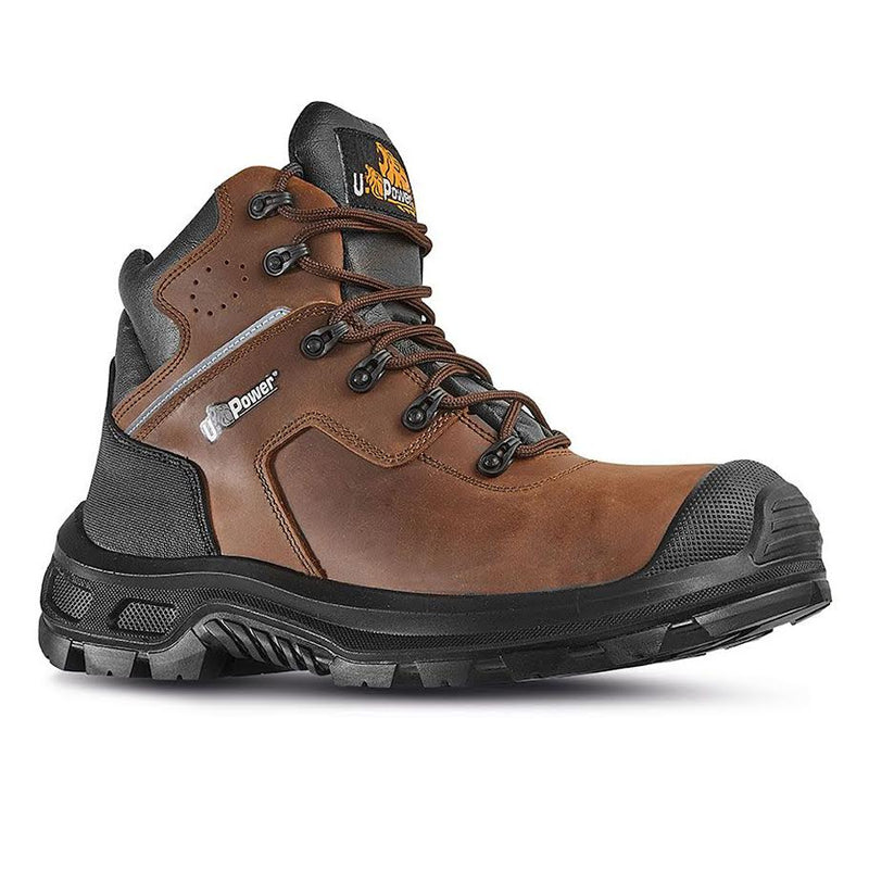 Carica immagine in Galleria Viewer, Scarpe antinfortunistiche alte S3 ESD pelle Metal Free U-Power Helsinki
