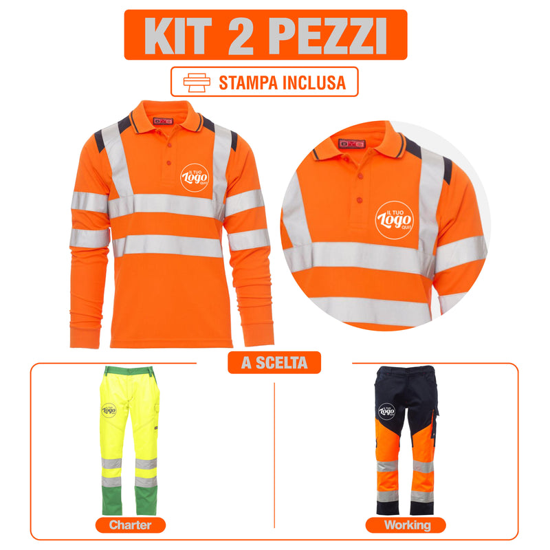 Carica immagine in Galleria Viewer, Kit Payper Hi-Vis 2Way Guard 2 Pezzi - Polo Guard+ Winter e Pantalone Alta Visibilità a Scelta