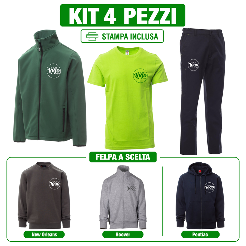Carica immagine in Galleria Viewer, Kit Payper Engine Perth Pro 4 Pezzi Personalizzato – Giacca Soft-Shell, T-Shirt, Felpa a Scelta e Pantalone