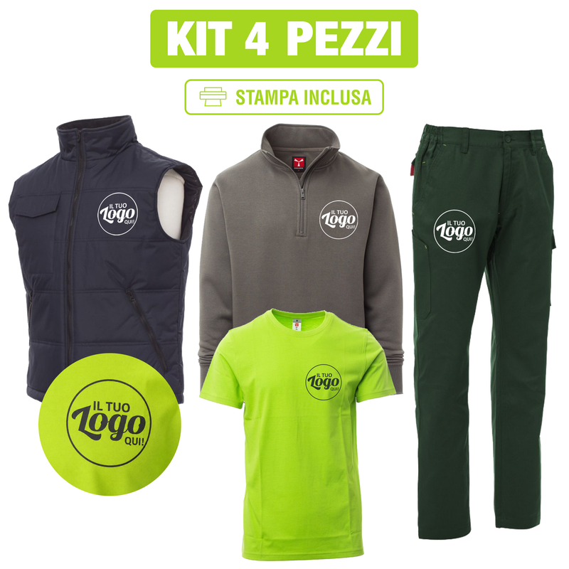 Carica immagine in Galleria Viewer, Kit Payper Utility 4 Pezzi Personalizzato – Gile Star, T-Shirt Print, Felpa Carson e Pantalone Power