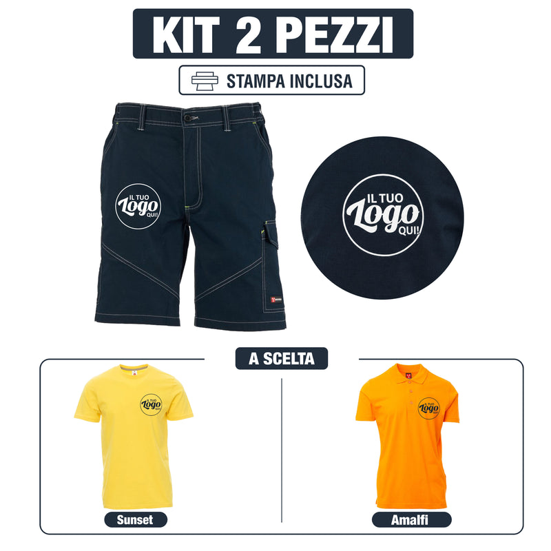 Carica immagine in Galleria Viewer, Kit Payper Summer Caracas 2 Pezzi Personalizzato – T-Shirt o Polo a Scelta e Bermuda