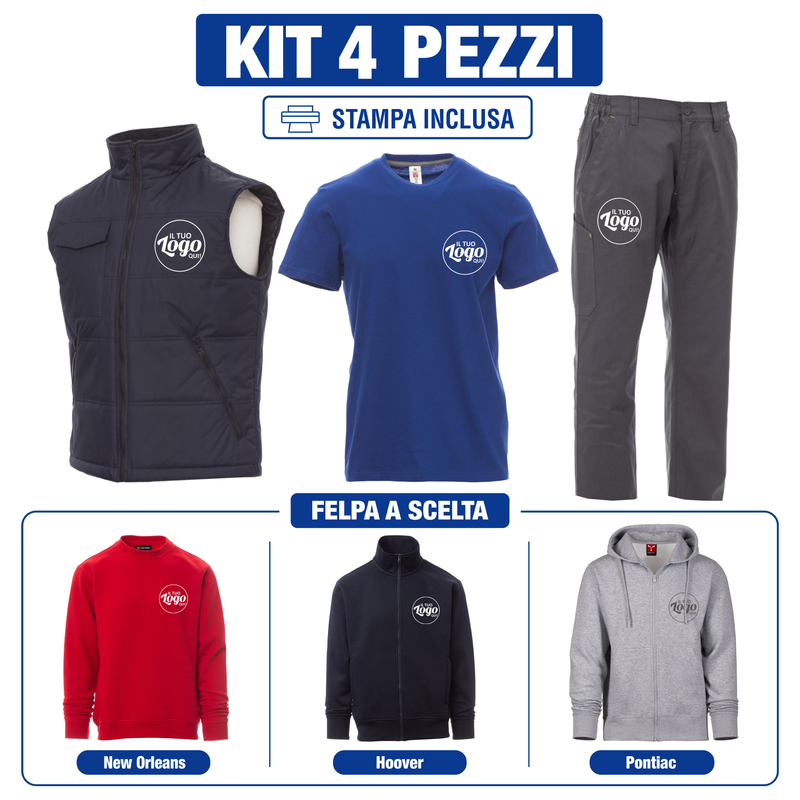 Carica immagine in Galleria Viewer, Kit Payper Urban Engine Pro 4 Pezzi Personalizzato – Gilet, T-Shirt, Felpa a Scelta e Pantalone