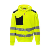 Felpa da lavoro TAGLIA-XL Alta Visibilità Uomo con Cappuccio e Tasche Payper Leader Giallo Fluo/Blu Navy Outlet