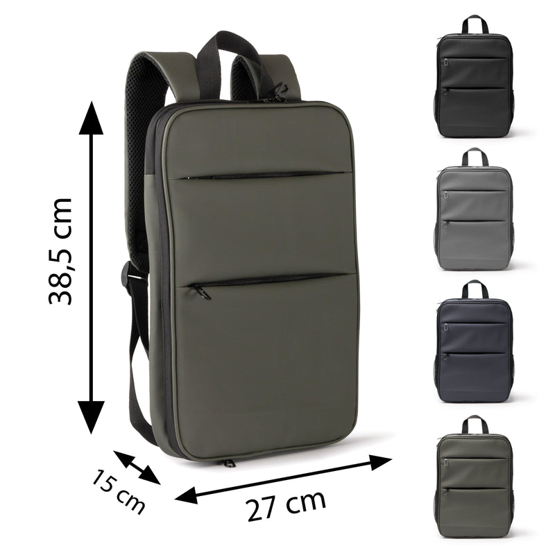 Carica immagine in Galleria Viewer, Zaino in Pelle PU Porta PC 15" Estensibile 15 Litri STAMINA LEONEL MO2034