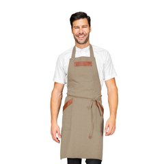 Grembiule con Pettorina Isacco Oregon Unisex – Personalizzabile, Cotone/Poliestere, 3 Tasche