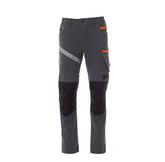 Pantaloni da lavoro TAGLIA-52 Elasticizzati con Portaginocchiere Multistagione Uomo Donna Payper Next 4W Smoke/Nero Outlet