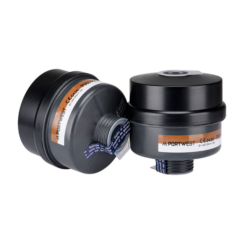 Carica immagine in Galleria Viewer, 4 Pezzi Filtro Combinato A2P3 Portwest P956 con Attacco DIN Universale