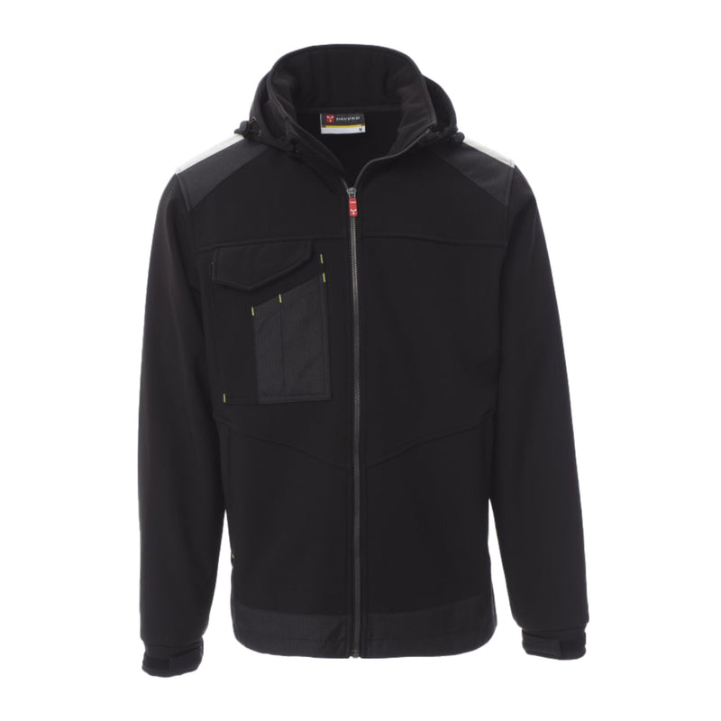 Carica immagine in Galleria Viewer, Giubbotto Uomo Impermeabile Soft shell con Cappuccio da lavoro Personalizzabile Payper Performer 2.0