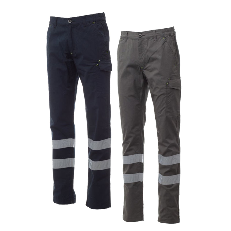 Carica immagine in Galleria Viewer, Pantalone da Lavoro Estivo Stretch con Bande Rifrangenti Payper Power Stretch Summer Reflex