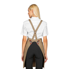 Grembiule con Pettorina Isacco Milford Unisex Personalizzato – Cotone/Poliestere, Bretelle in Pelle