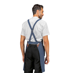 Grembiule con Pettorina Isacco Milford Unisex Personalizzato – Cotone/Poliestere, Bretelle in Pelle