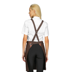 Grembiule con Pettorina Isacco Milford Unisex Personalizzato – Cotone/Poliestere, Bretelle in Pelle