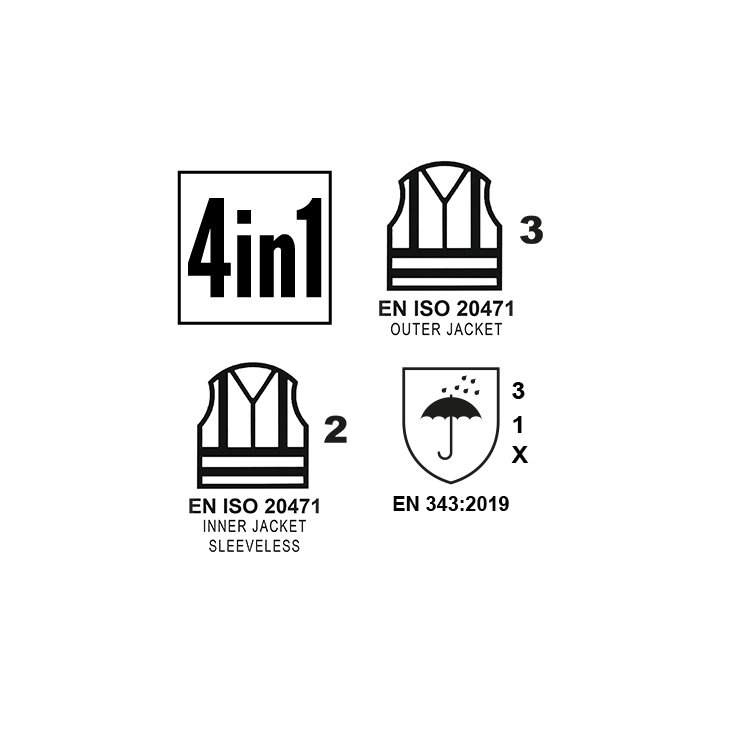 Carica immagine in Galleria Viewer, Parka 4in1 Alta Visibilità Bicolore con Cappuccio Payper Security