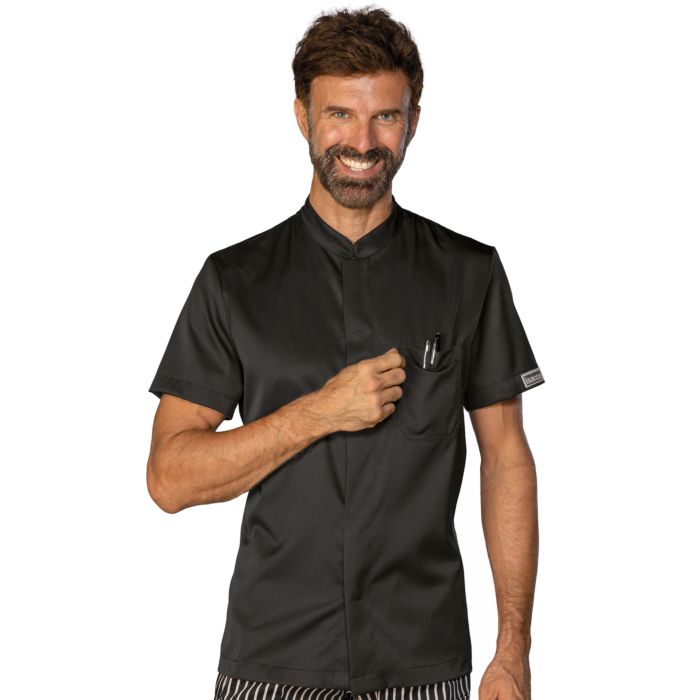 Carica immagine in Galleria Viewer, Casacca Sanitaria Unisex Silon Tecnostretch Collo Coreano Manica Corta Isacco